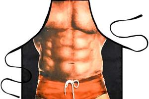 HQdeal Tablier de Cuisine Fantaisie Sexy et drôle - pour Barbecue, fête - avec Homme musclé - Cadeau pour Homme