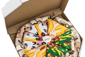 Rainbow Socks - Pizza MIX Hawaïenne Italienne Capriciosa Femme Homme - 4 Paires Chaussettes - Taille 41-46 Rainbow Socks - Pizza MIX Hawaïenne Italienne Capriciosa Femme Homme - 4 Paires Chaussettes - Taille 41-46