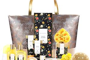 Spa Luxetique Coffret Cadeau pour Femme,15PC Coffret de Bain,Parfum Tropical avec le Beurre de Karité, Boules de Bain, Idée Cadeau pour l’Anniversaire et des Fêtes